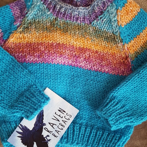 Baby Blue hand knitted jumper