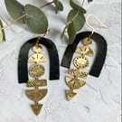 LEXICON Black and Gold Earrings 