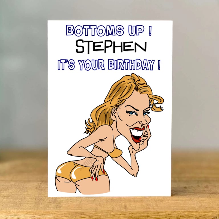 Personalised Pop Star Birthday Card, Handmade A5 Greeting Card