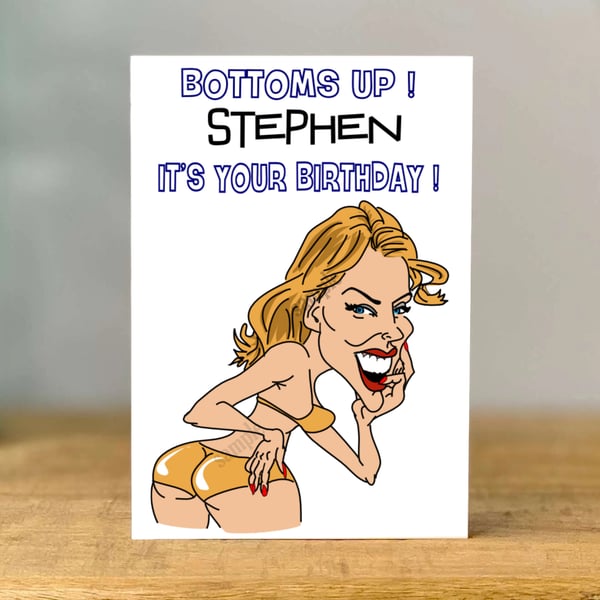 Personalised Pop Star Birthday Card, Handmade A5 Greeting Card