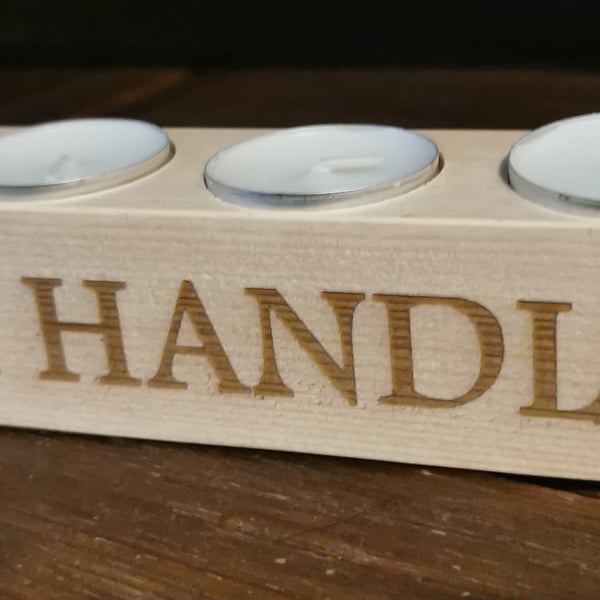 4 candles - fork handles tealight candle holder
