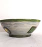 Pottery multicoloured Agateware food serving bowl, Decorative fruit bowl