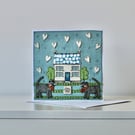 Handmade Blank New Home Card