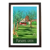 Parsons Green travel poster print by Susie West