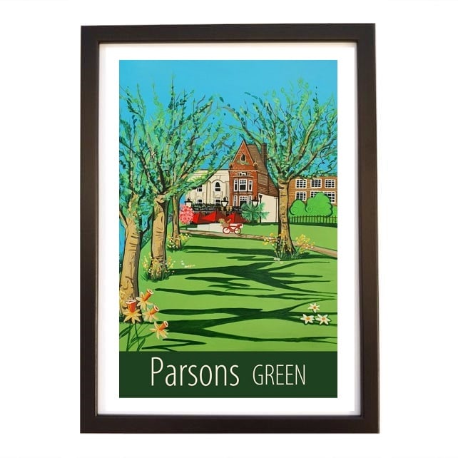 Parsons Green travel poster print by Susie West