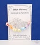 Lampwork Stitch Markers - Bright Rainbow Frit - Image 2