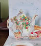 Handmade card Watercolour card Tea for one - Image 3