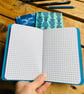 Set of 3 Hand Bound and Hand-printed Journals. Blues and Green. - Image 3