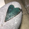 Copper Valentine Heart Pendant. Recycled. No 2