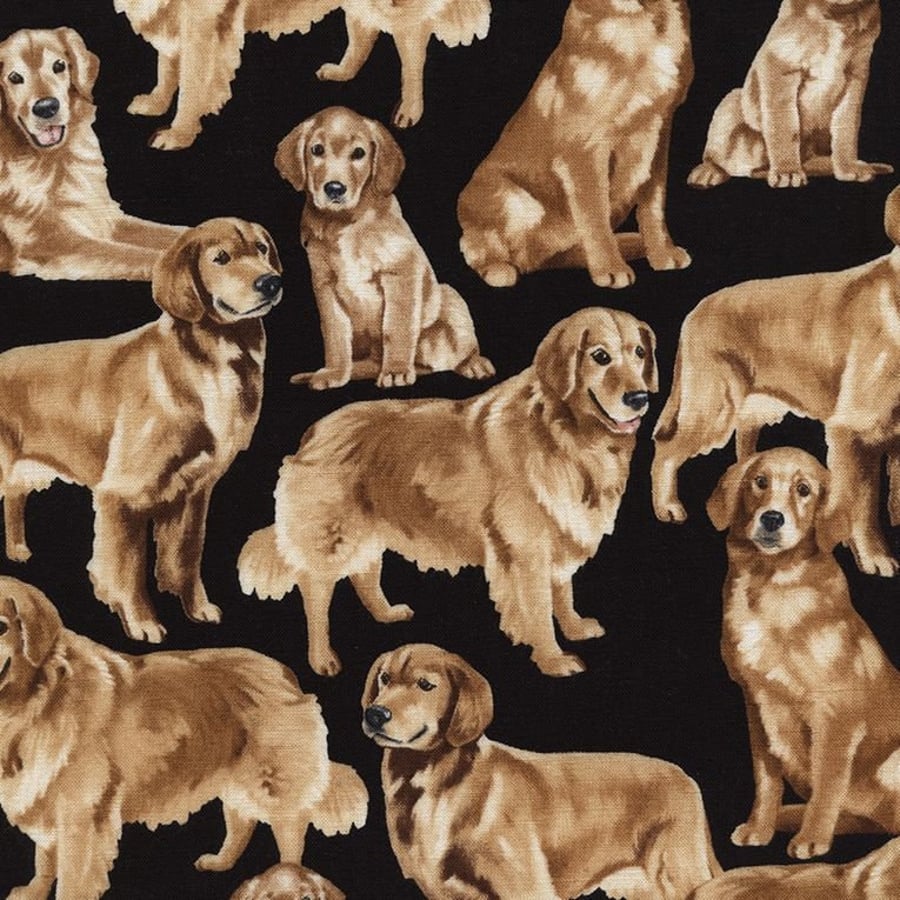 Fat Quarter Golden Retriever Dogs 100% Cotton Quilting Fabric-Timeless Treasures
