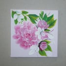 acrylic canvas board floral mini painting ( ref FA 28 C2 )