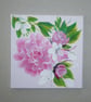 acrylic canvas board floral mini painting ( ref FA 28 C2 )