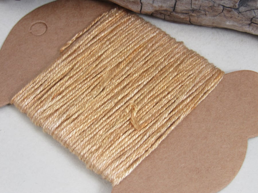 15m Naturally Dyed Onion Brown Fine Cotton Perle Embroidery Thread