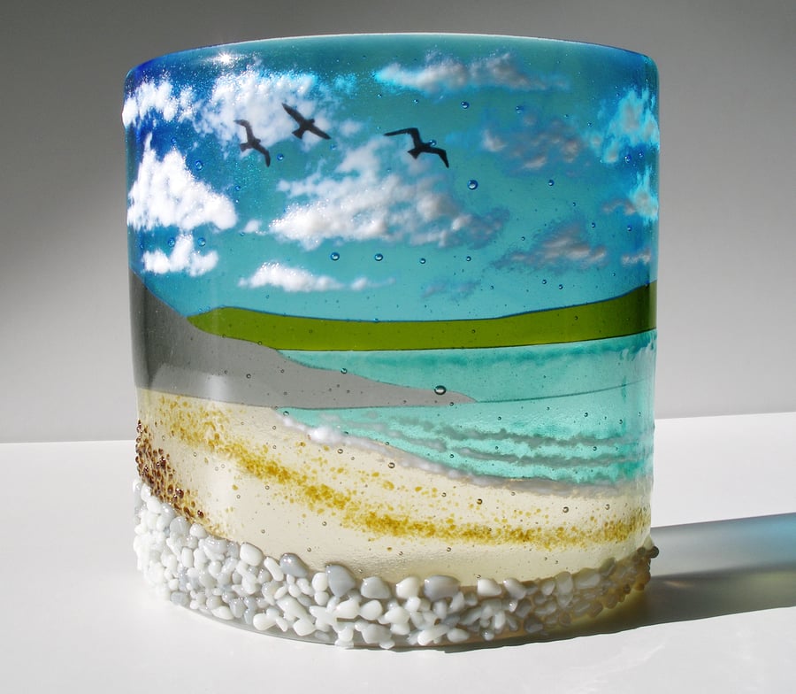 Southerndown fused glass curve