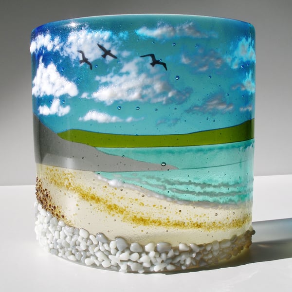 Southerndown fused glass curve