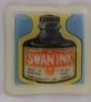  Handmade fused glass coaster - Ink - Image 1