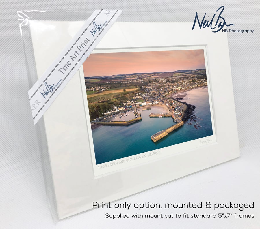 Stonehaven Harbour Aberdeenshire Scotland - A6 (7" x 5") Unframed Print