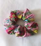 Headband Pink Floral, Blue Floral Scrunchie - Image 6