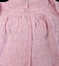 Baby girl hooded cardigan in pink and cream 0-3 months - Image 2