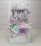 Handmade Christmas Card (120) Winter Owl Scene in Pastel Colours.