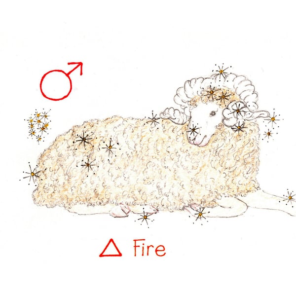 Astrology star sign Aries print