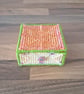 Container for small desk items - with lid and button closure, multicoloured - Image 1
