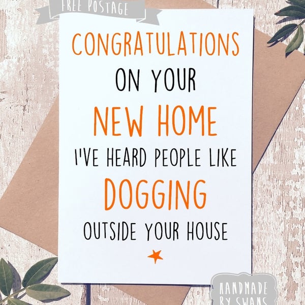 funny new home card, new home, housewarming, mortgage card, adult humour, rude n
