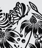 Pretty Wildflowers and Butterfly Original Lino Print - Unframed  - Image 7
