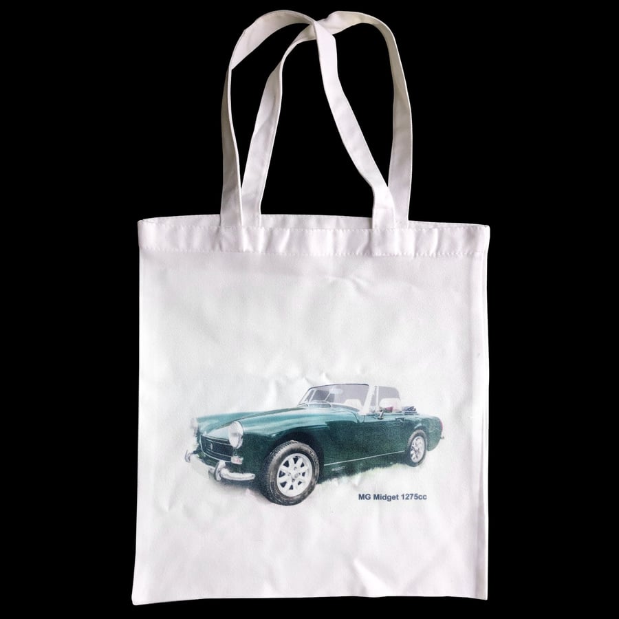 MG Midget Mk3 - Shopping Tote Bag - Approx Size 39x37cm plus Handles