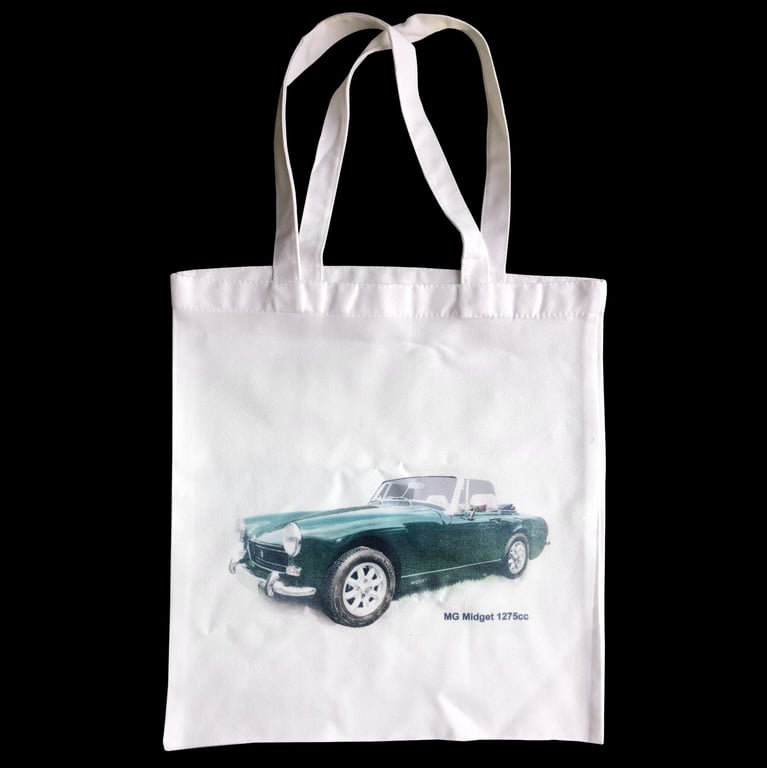 MG Midget Mk3 - Shopping Tote Bag - Approx Size 39x37cm plus Handles