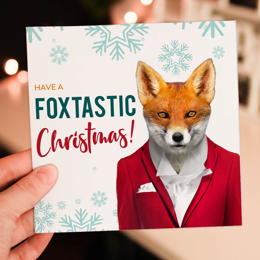 Fox Christmas card: Foxtastic Christmas (Animalyser)
