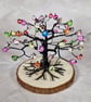 Small Wire Tree with Colourful Beads on a Wooden Base - Image 2