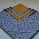 Handmade Cotton Shawl or Swaddle for Baby 100cm square 