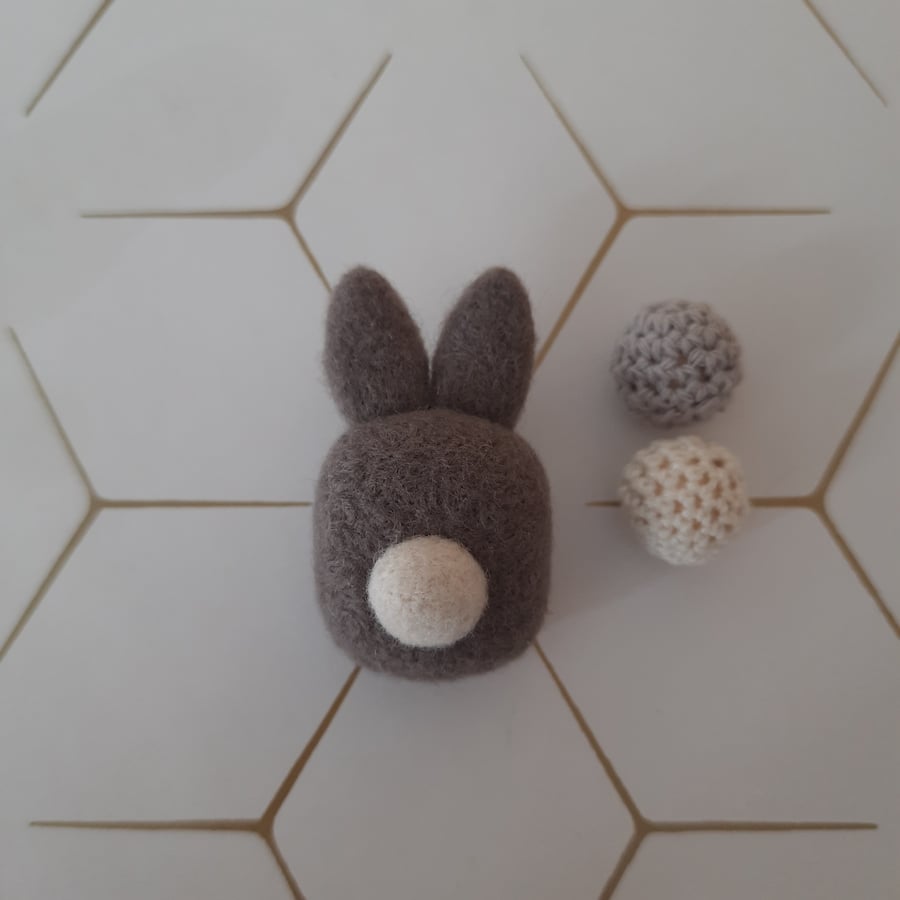 Seconds Sunday- Needle Felt Bunny Brooch