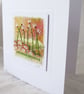 HAND EMBROIDERED GREETING CARD FLORAL GARDEN  - Image 3