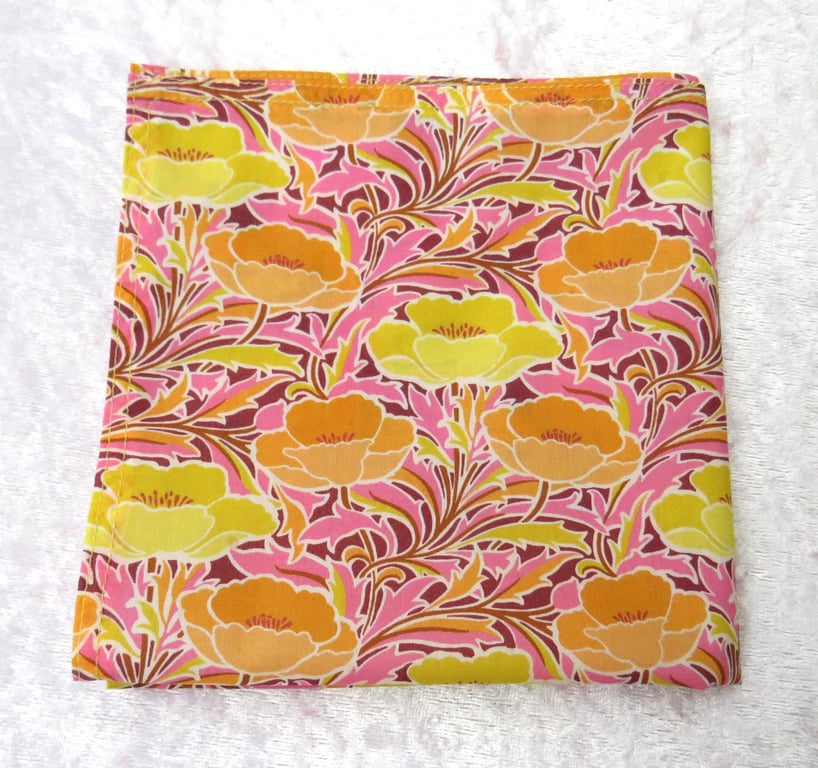 Liberty print handkerchief,  Poppy Canopy