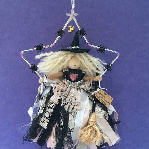 Witch In A Star Hanging Decoration, Kitchen Witch, Carrie, Perfectly Imperfect