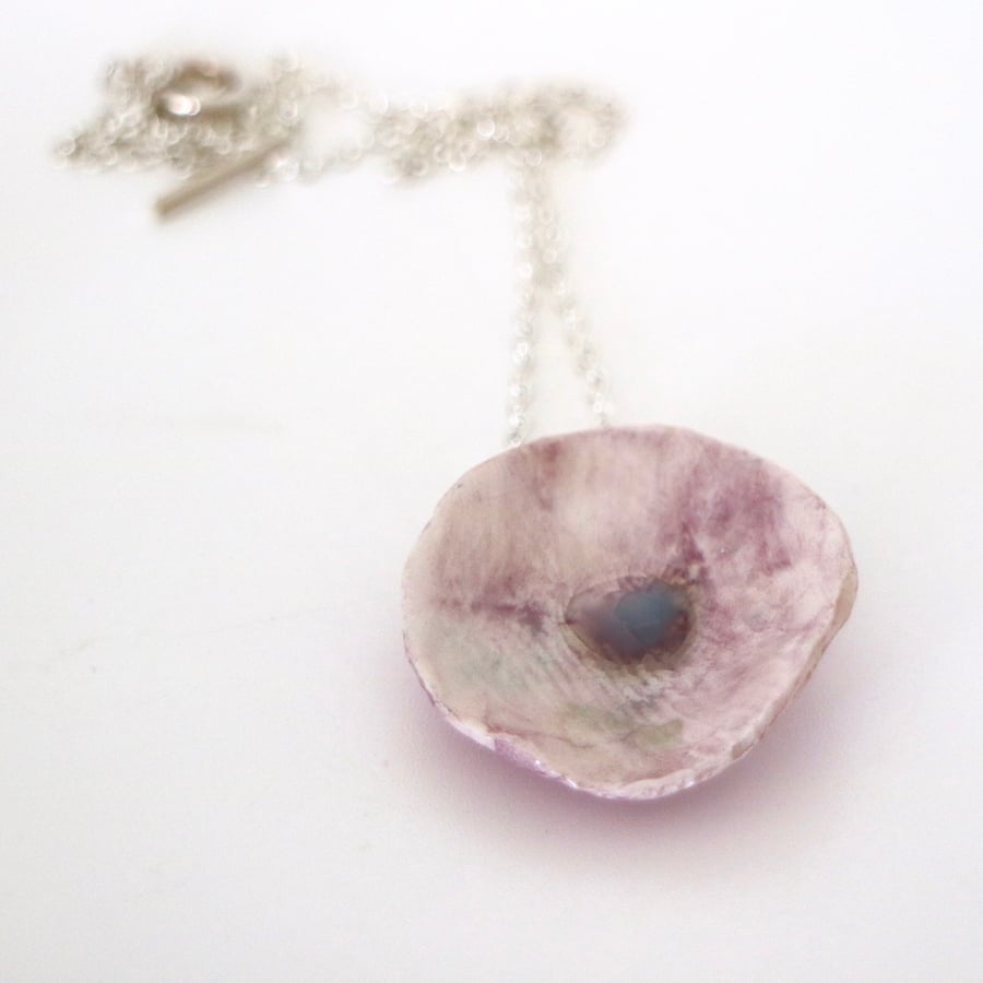 Purple Watercolour Porcelain Necklace