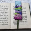 Heather Moorland Embroidered Felt Bookmark