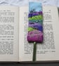 Heather Moorland Embroidered Felt Bookmark