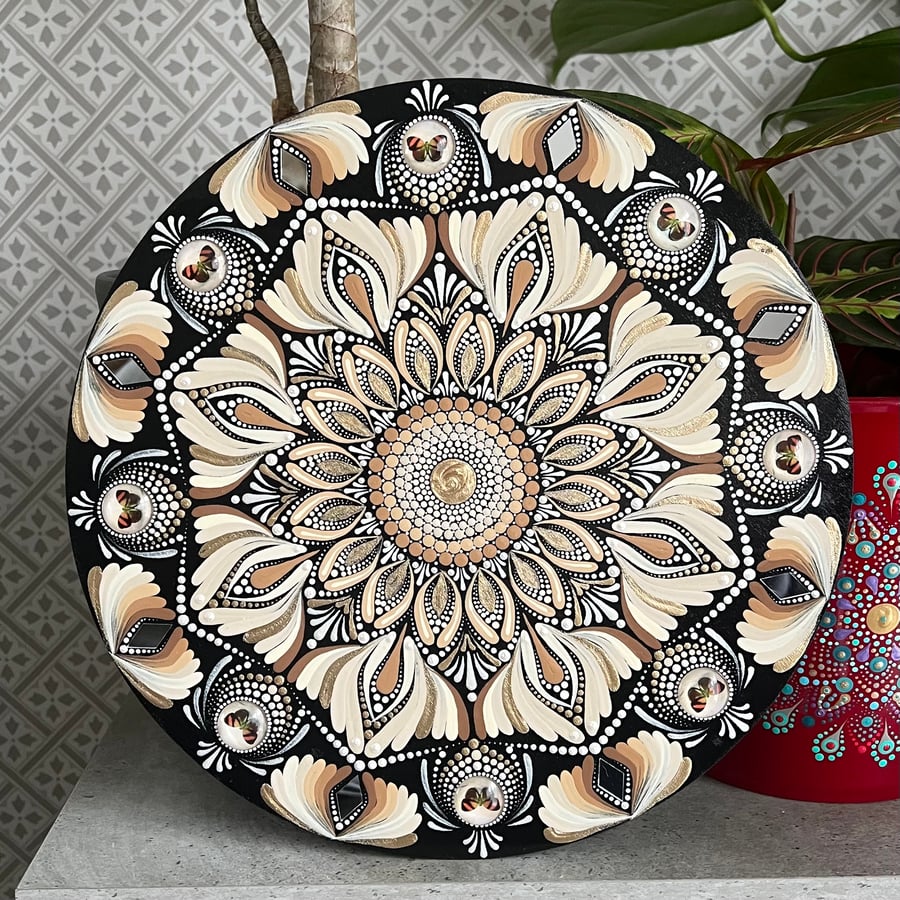 Beige-Gold Mandala Wall Art