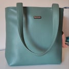 The Sage Green Shoulder Tote – Handcrafted Faux Leather Everyday Bag