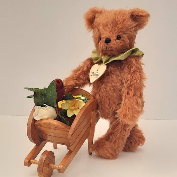Mohair teddy bear, UK artist bear, one of a kind handmade collectors bear