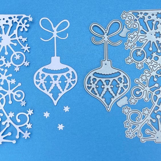 NEW Snow Border and Bauble Christmas Craft Cutting Die