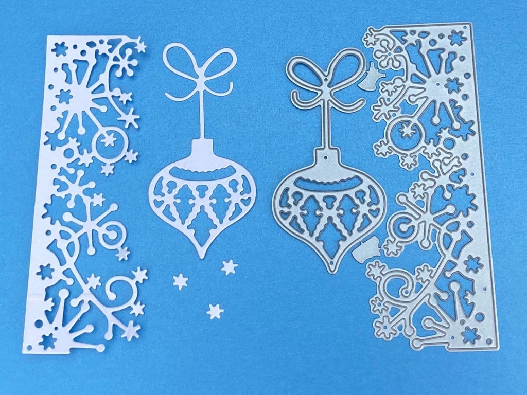 NEW Snow Border and Bauble Christmas Craft Cutting Die