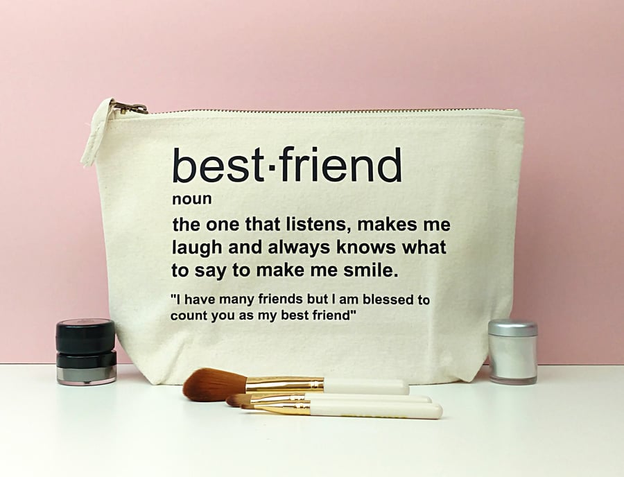 Best Friend Gift, a makeup Bag that is Perfect for, 21st 30th 40th 50th Birthday