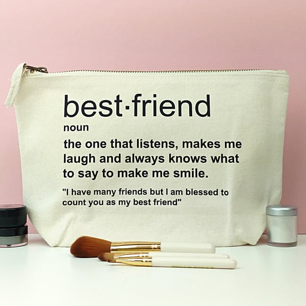 Best Friend Gift, a makeup Bag that is Perfect for, 21st 30th 40th 50th Birthday