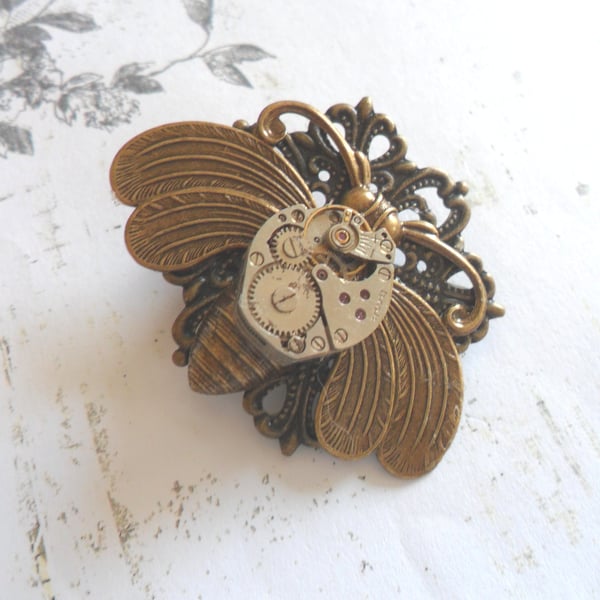 Time Flies Hair Clip