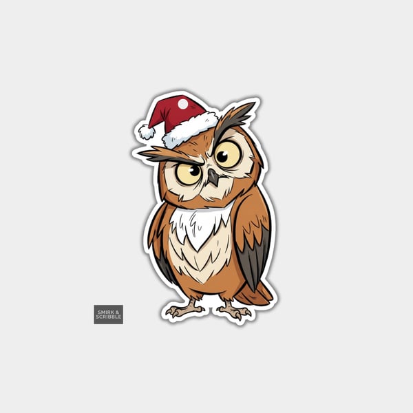 Unique Funny Christmas Gift Tags For Adults, 6pk - Judgy Posing Owl