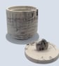Handmade White and Grey Marbled Trinket Pot with Lid Jewellery Storage Box - Image 8